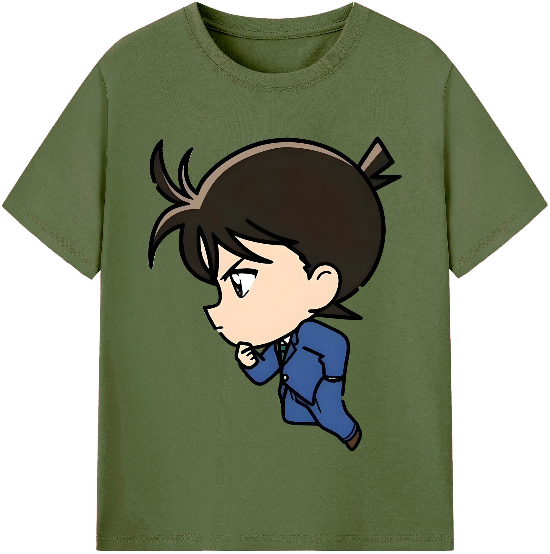 （画像用） 名探偵コナン 江戸川 コナン Detective Conan Conan Edogawa 綿100％半袖Tシャツ（フロントプリント）